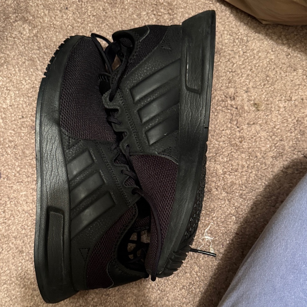 adidas Black Low-Top Mesh & Synthetic Sneakers